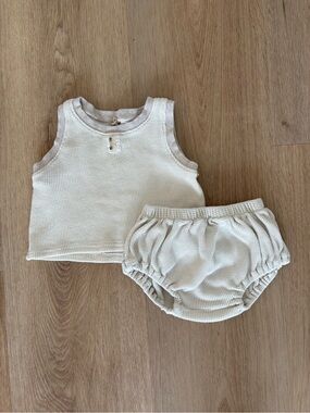 At Noon Cream Toddler Tank Top & Bloomer Set